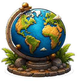 World map showing where dinosaurs lived